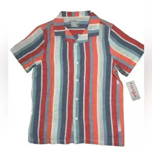 Cat & Jack Boys' Short Sleeve Button-Down Shirt 100% Cotton